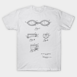 Under Water Eye Protector Vintage Patent Hand Drawing T-Shirt